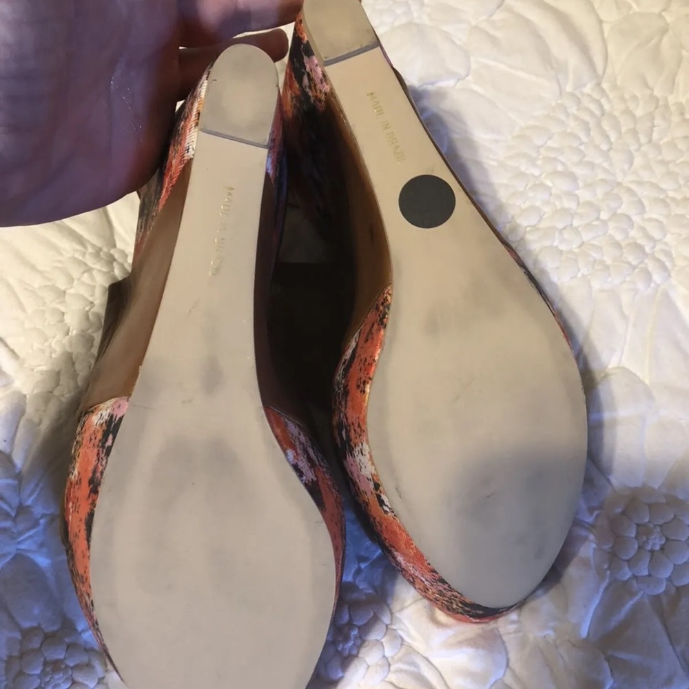FARYL Robin WOMEN'S Two Tone WEDGE SANDALS LEATHER US SIZE 9 Anthropologie UO - Picture 4 of 9